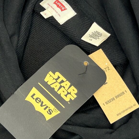 Levis x Star Wars Darth Vader Hoodie Movie Film Hooded Sweatshirt Black L Large - Picture 9 of 15